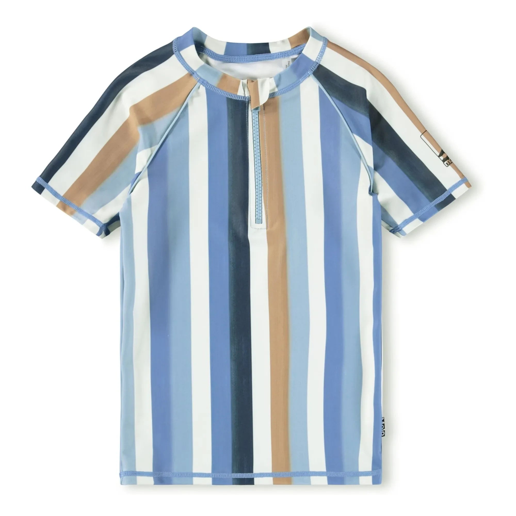 Molo - Noble SS Striped UV Protective T-Shirt Made from Recycled Fibers | Blue