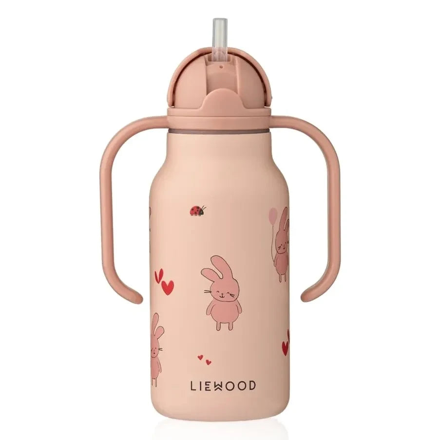 Liewood - Kimmie Stainless Steel Water Bottle - 250 ml | Wild child/Rosey
