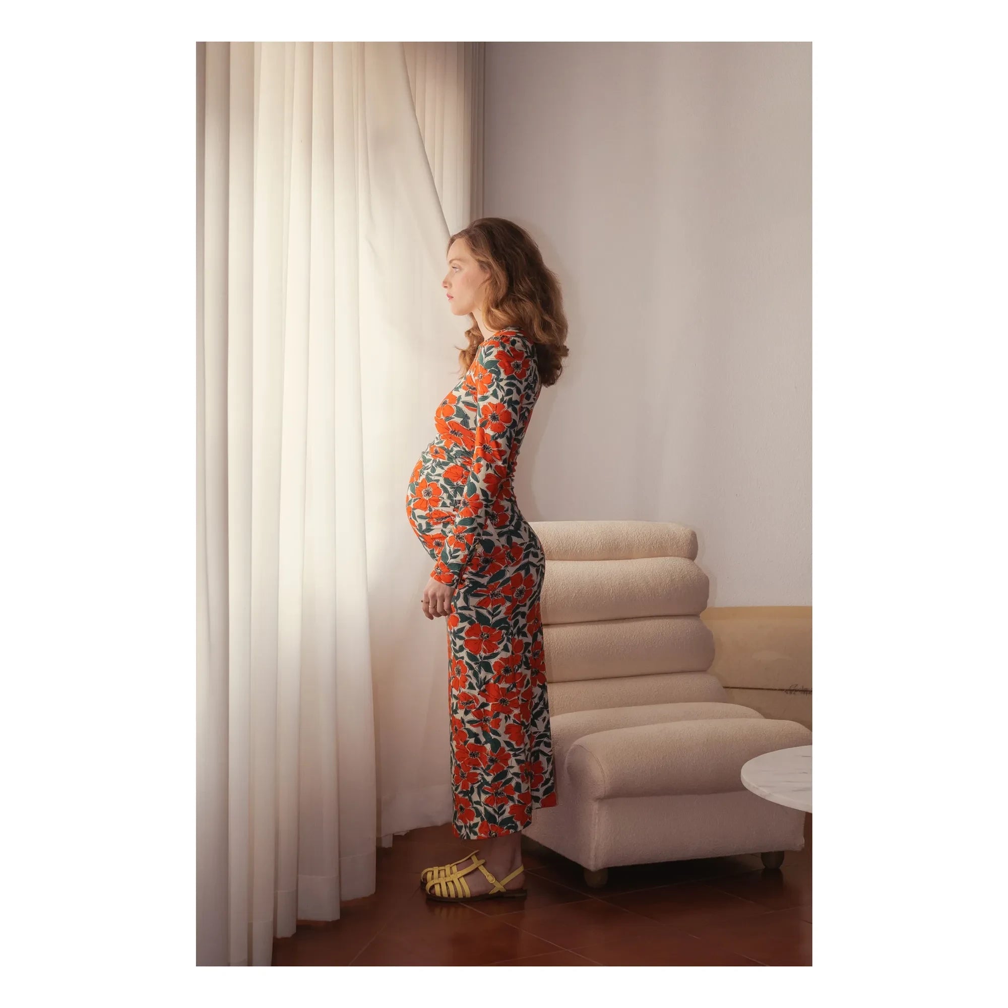 Paloma Collection - Thelma Poppy Hamile Elbisesi | Kırmızı