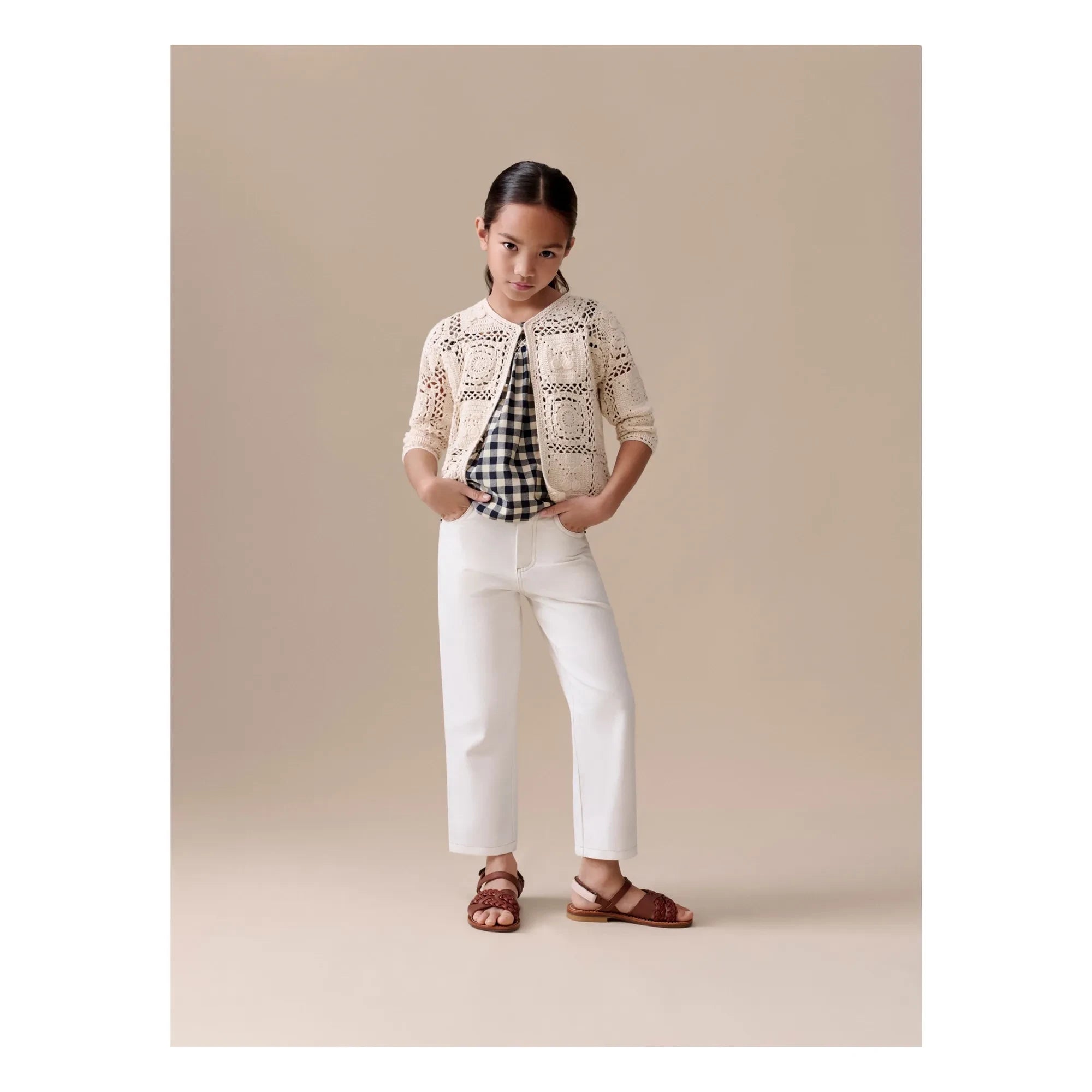Bonpoint - Léa-Marie Crochet Cardigan | Ivory