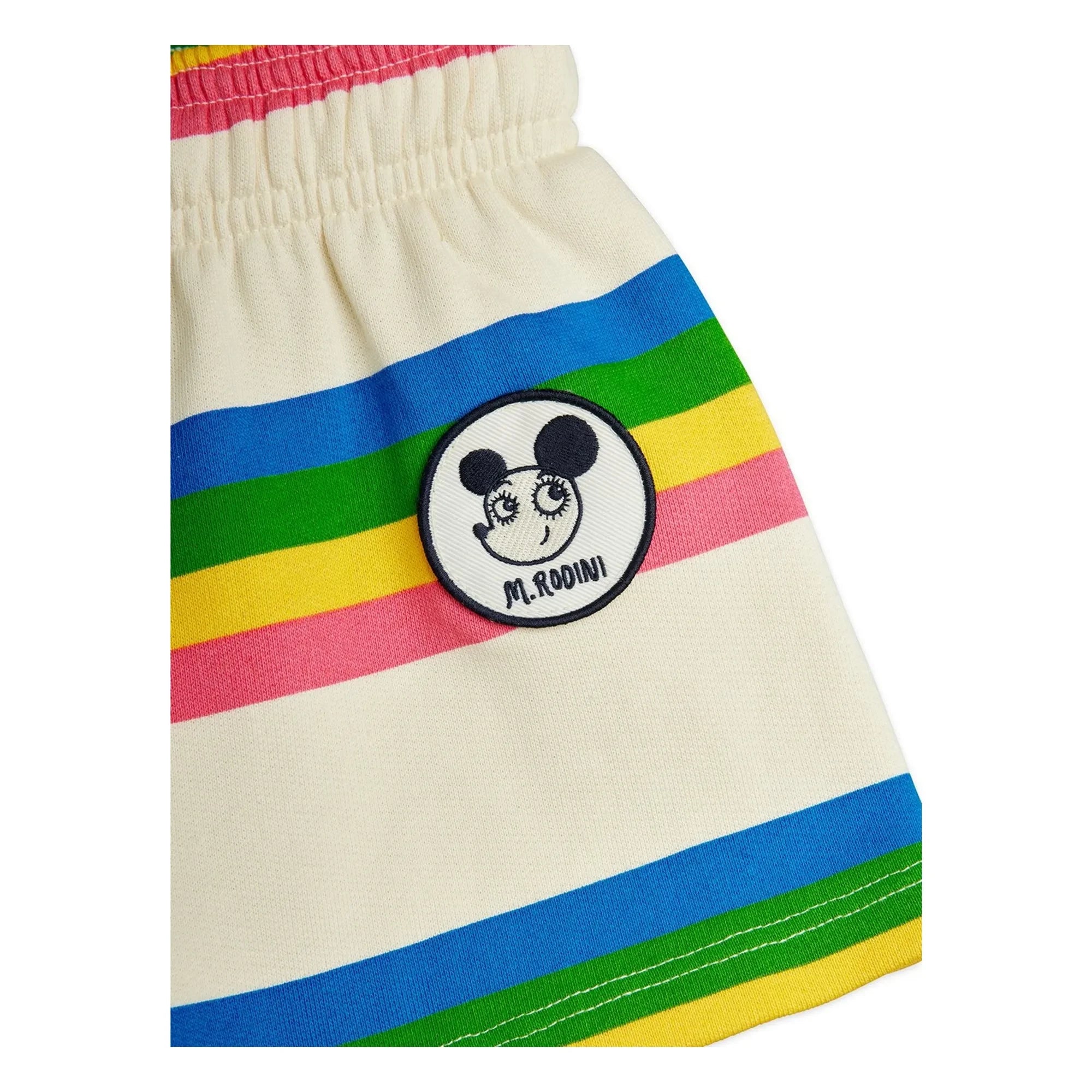Mini Rodini – Gestreifte Shorts aus Bio-Baumwolle | Ecru