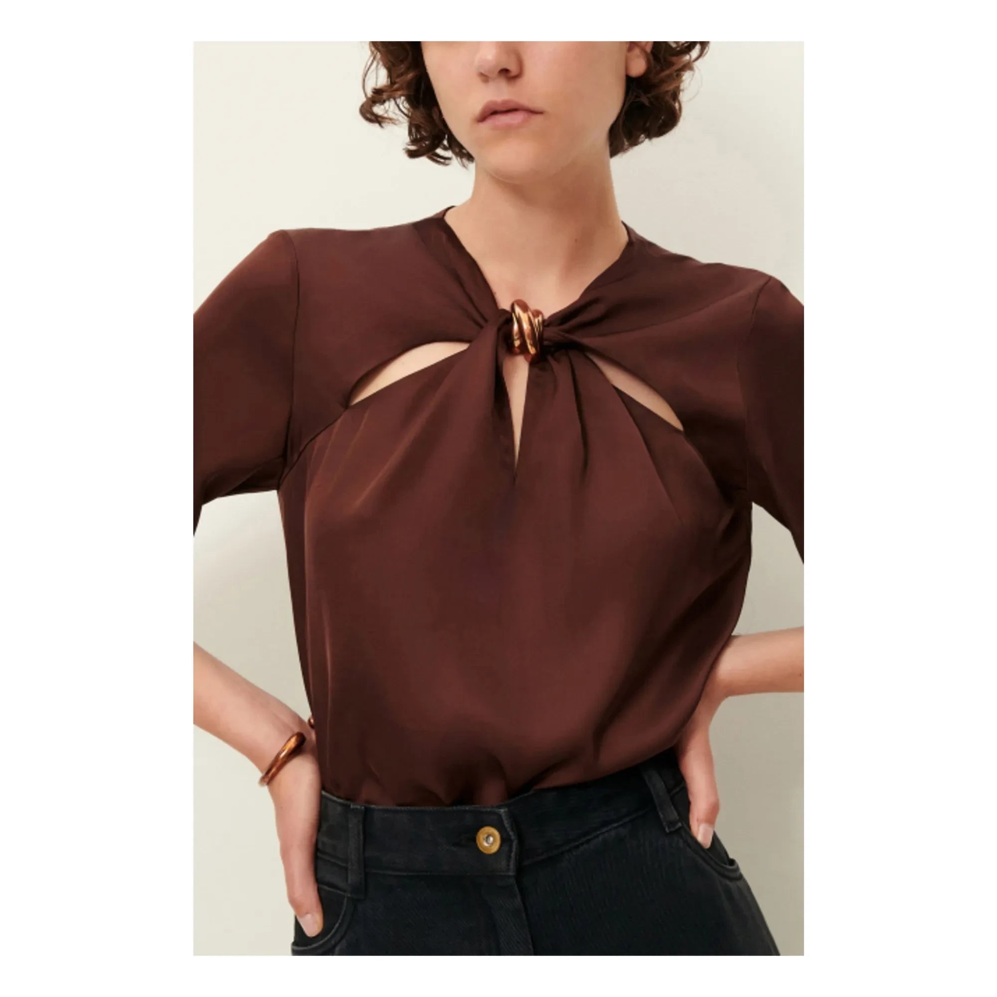 Sessùn - Amaya Bluse | Braun
