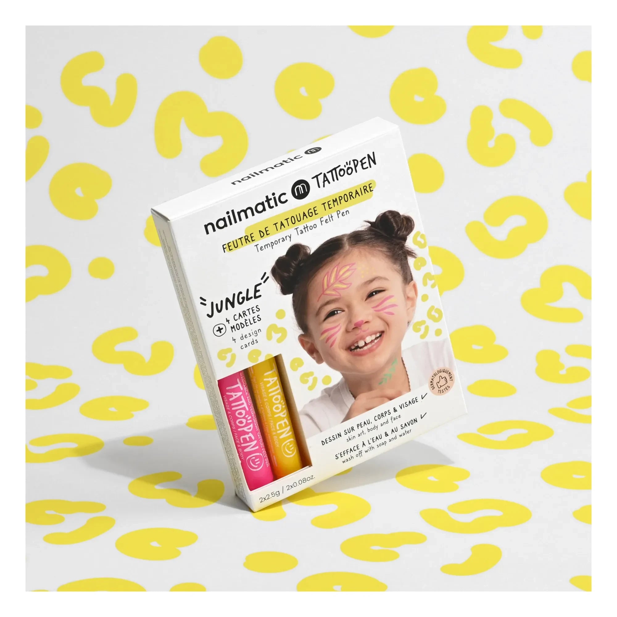 Nailmatic Kids - Tattoopen Jungle Tattoo Keçeli İkili Kit Seti
