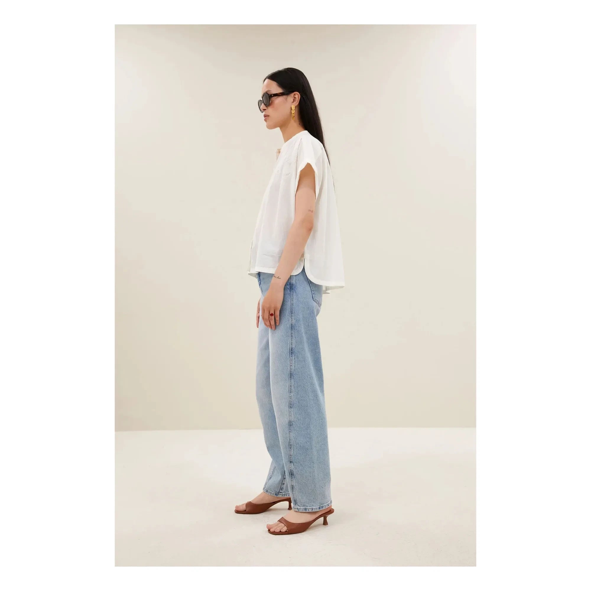 By Bar - Ally organic cotton blouse | White