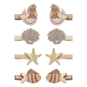 Mimi & Lula - Set of 8 Mini Mermaid Clasps | Gold