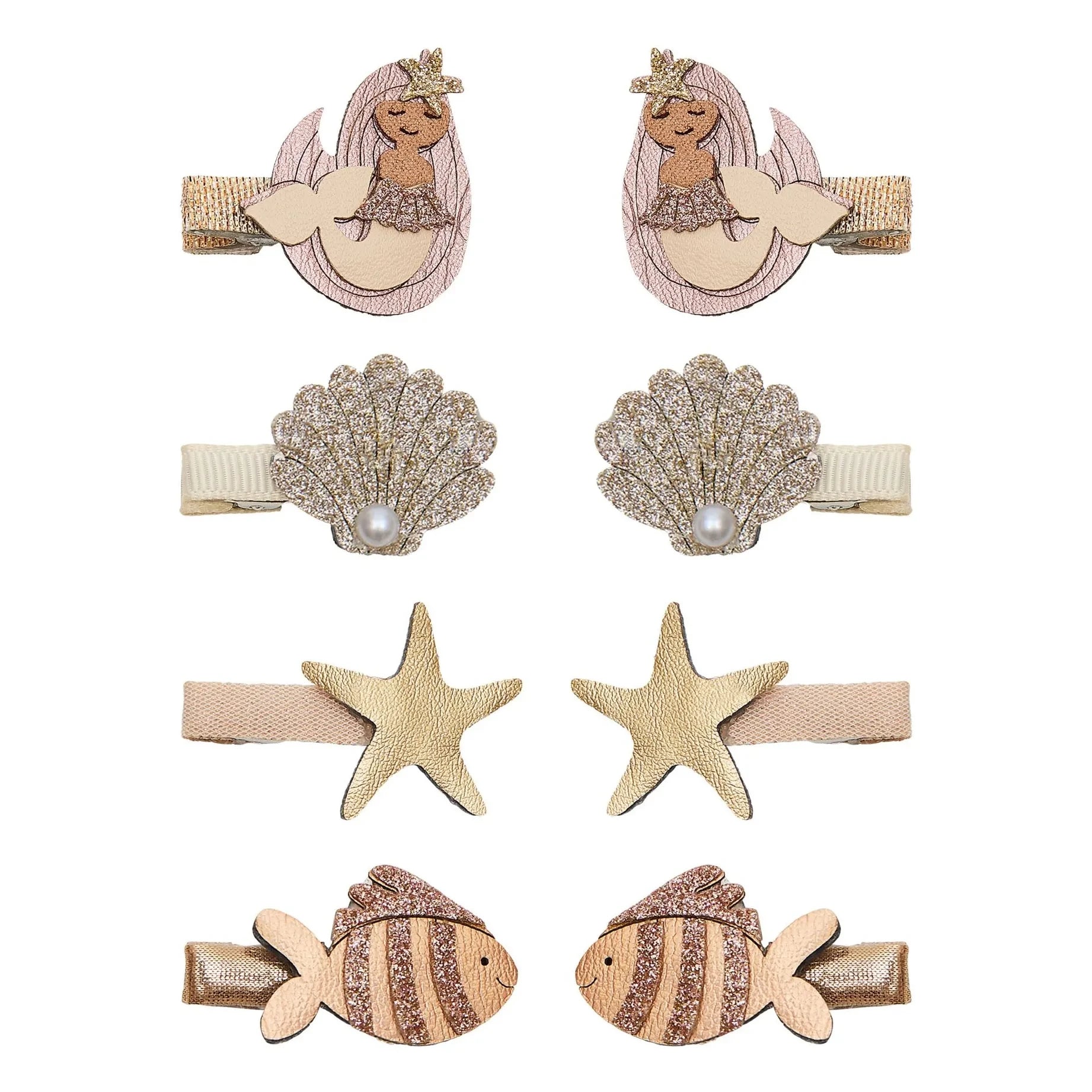 Mimi & Lula - Set of 8 Mini Mermaid Clasps | Gold