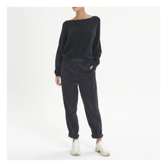 American Vintage - Damsville Wool Boat Neck Sweatshirt | Black