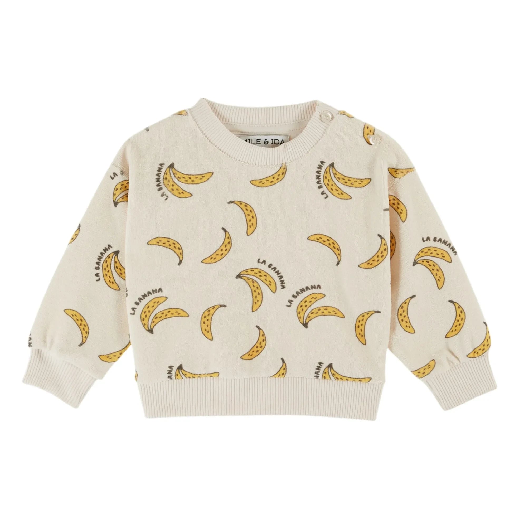 Emile et Ida - Organic Cotton Banana Towel Sweatshirt | Cream