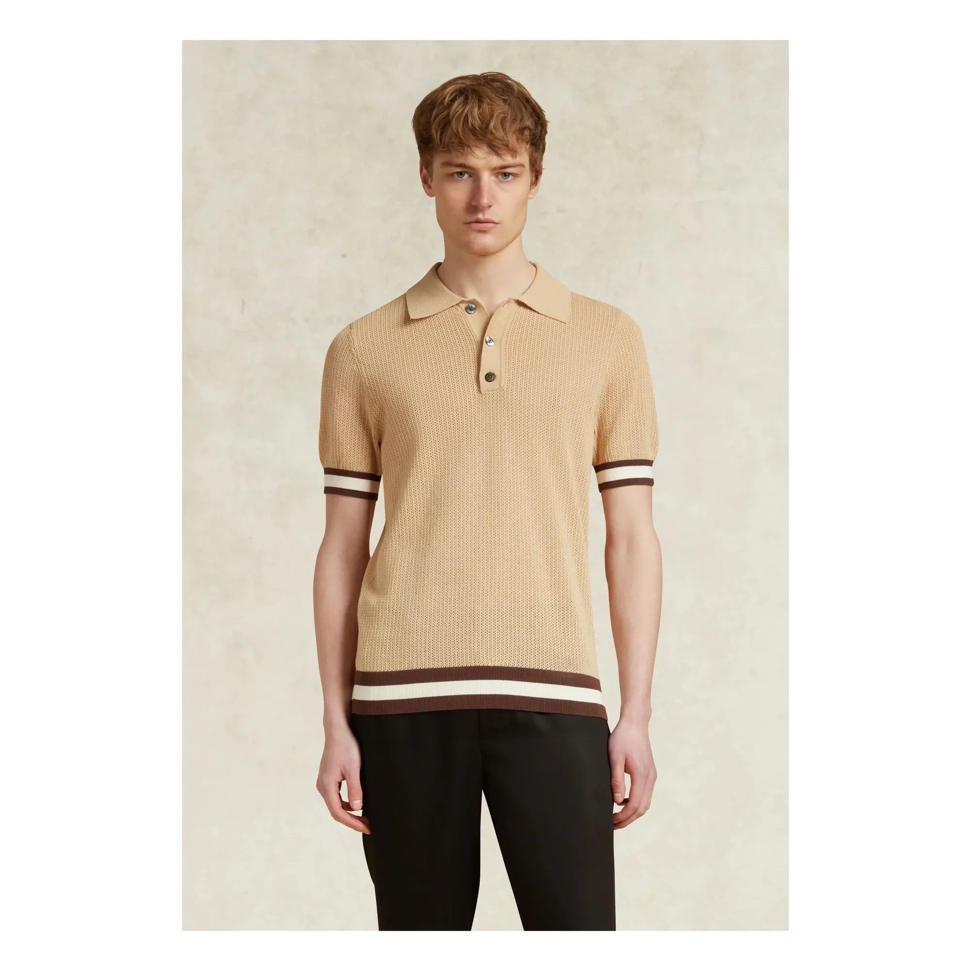 Ché Studios – Quinn Baumwoll-Polo-Shirt | Camel