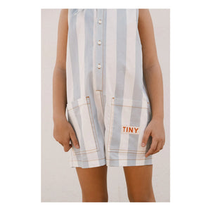 Tinycottons - Mavi İnce Çizgili Twill Tulum