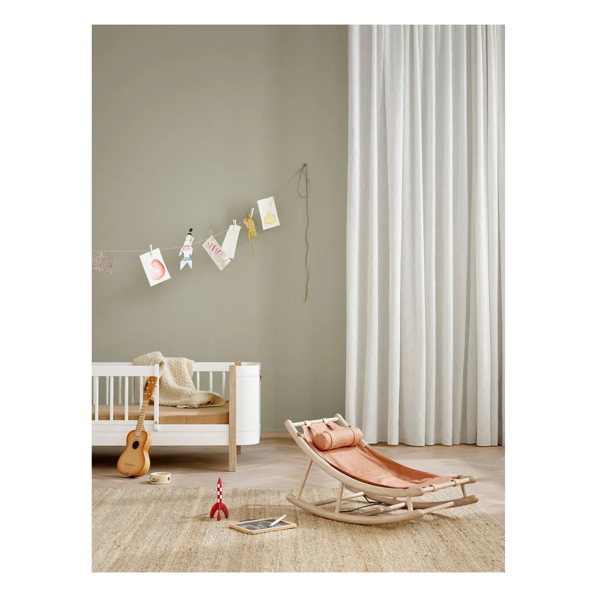 Oliver Furniture - Meşe Bebek Salıncağı | Karamel