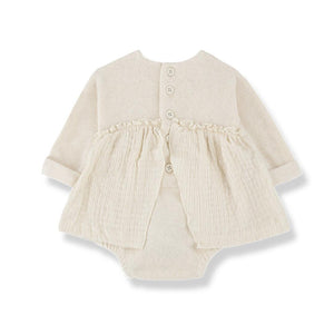 1+ In The Family Nicoline Dress - Ecru-Dresses-Ecru-12m | Natural Baby Shower