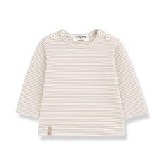 1+ In The Family OT Long Sleeve T-shirt - Beige-Tops-Beige-12m | Natural Baby Shower