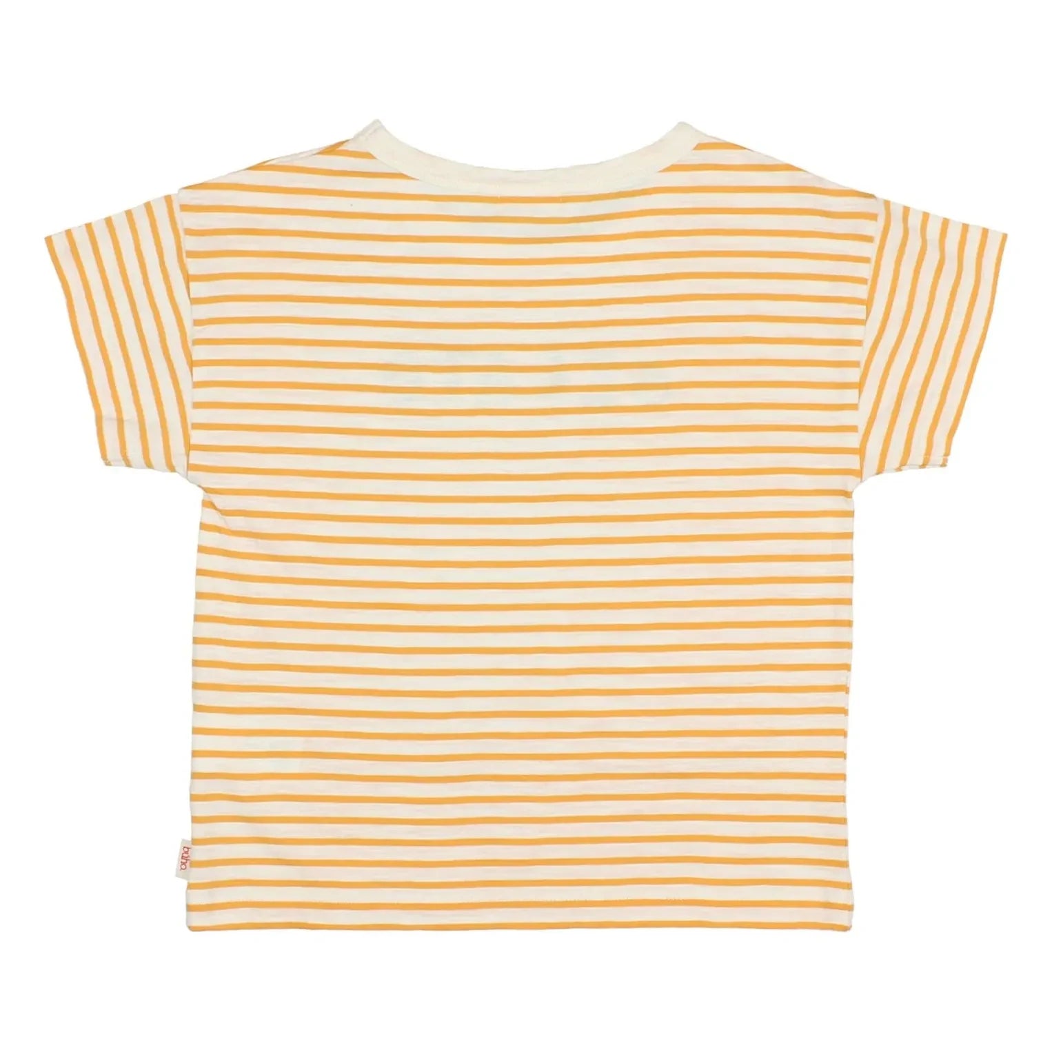 Búho – Gestreiftes Gelato Bio-Baumwoll-T-Shirt | Gelb