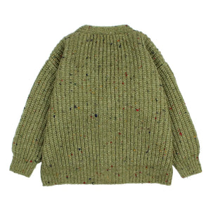 Búho - Green | Melanj Düğmeli Hırka