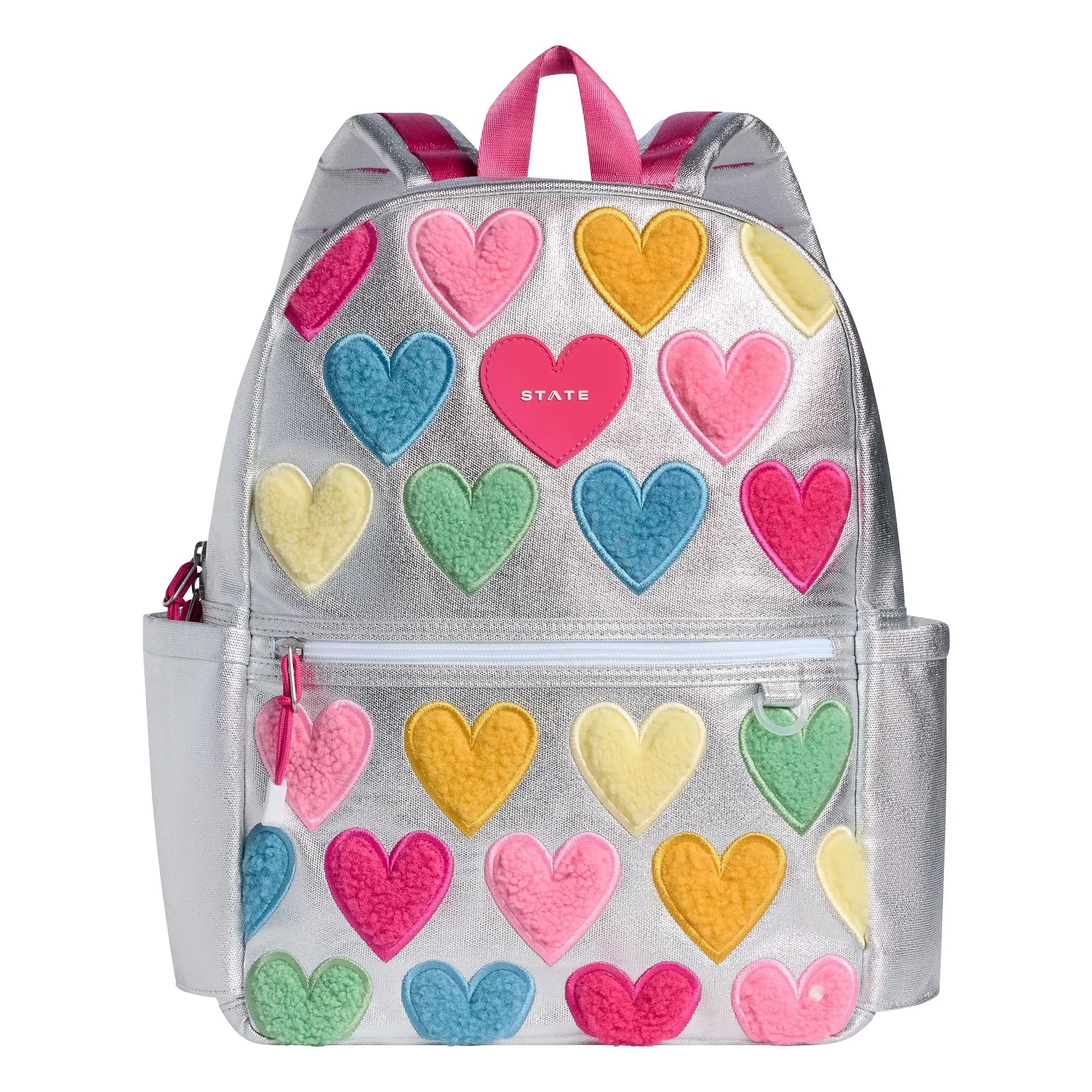 State Bags - Iridescent Hearts Kane Backpack | Grey