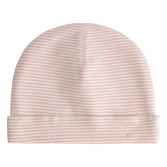 Gray Label – Gestreifte Bio-Baumwollmütze | Rosa
