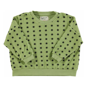 Piupiuchick - Stern-Sweatshirt aus Bio-Baumwolle mit Kordelzug | Grün