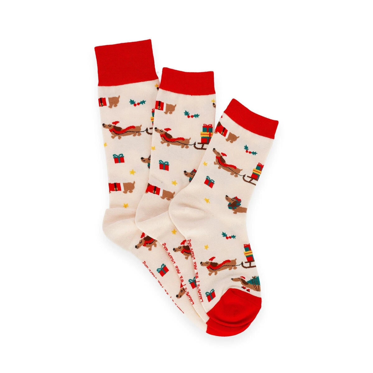 Legami - Calcetines de Navidad para Niños Dachshund Talla 28-35 - ¡Un Ajuste Perfecto!