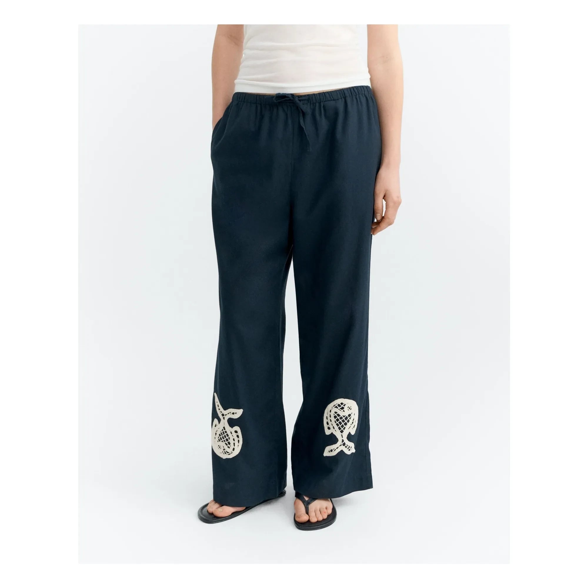 Thinking Mu - Brigitte Fish Bio-Baumwollhose | Marineblau
