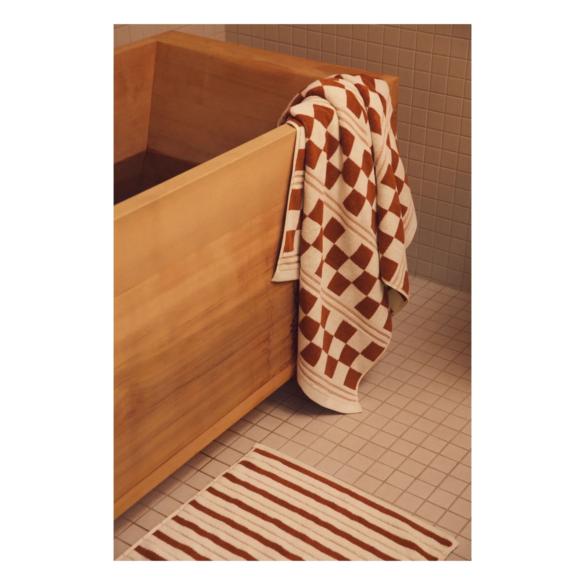 Baina - Echo banyo paspası | Terracotta