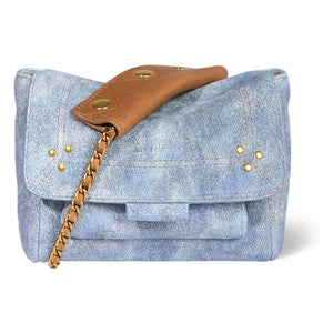 Jérôme Dreyfuss - Tasche Lulu S Veloursleder | Washed Blau