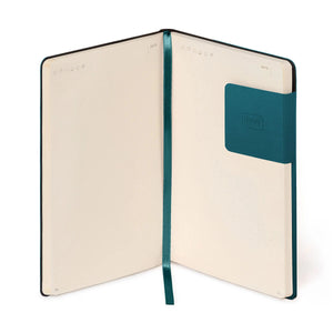 Legami - Cuaderno con Páginas Blancas y Funda Suave Monocromática - Teal Profundo - Mi Cuaderno