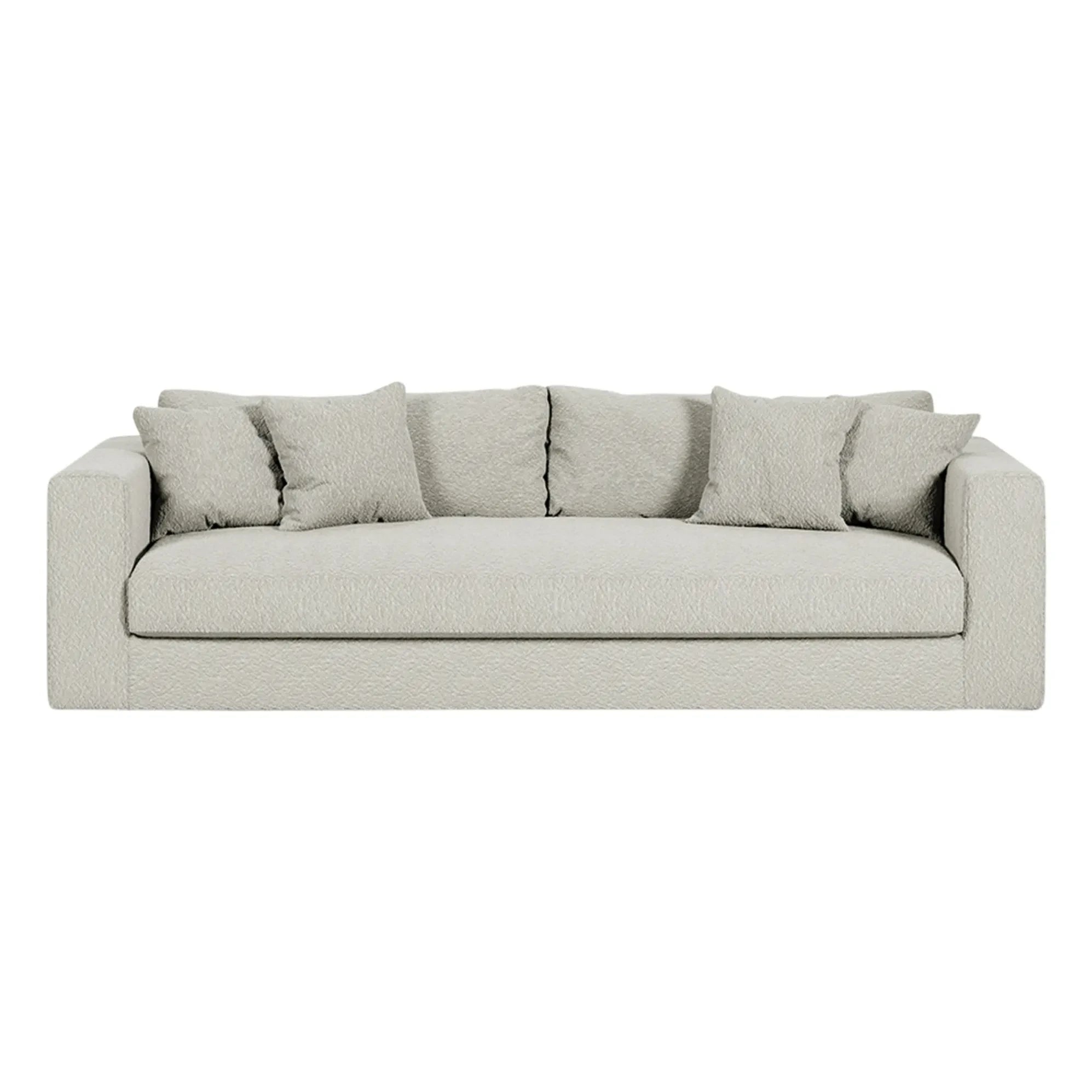 Panac Edition - Bellechasse bouclé 4 kişilik kanepe - 260 cm | Kırık Beyaz