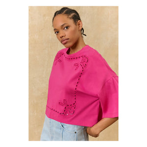 Louise Misha - Neolar Organic Cotton Blouse | Fuchsia