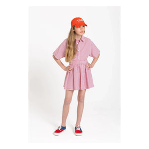 Smallable Kid - Melody Çizgili Etek | Cherry Red