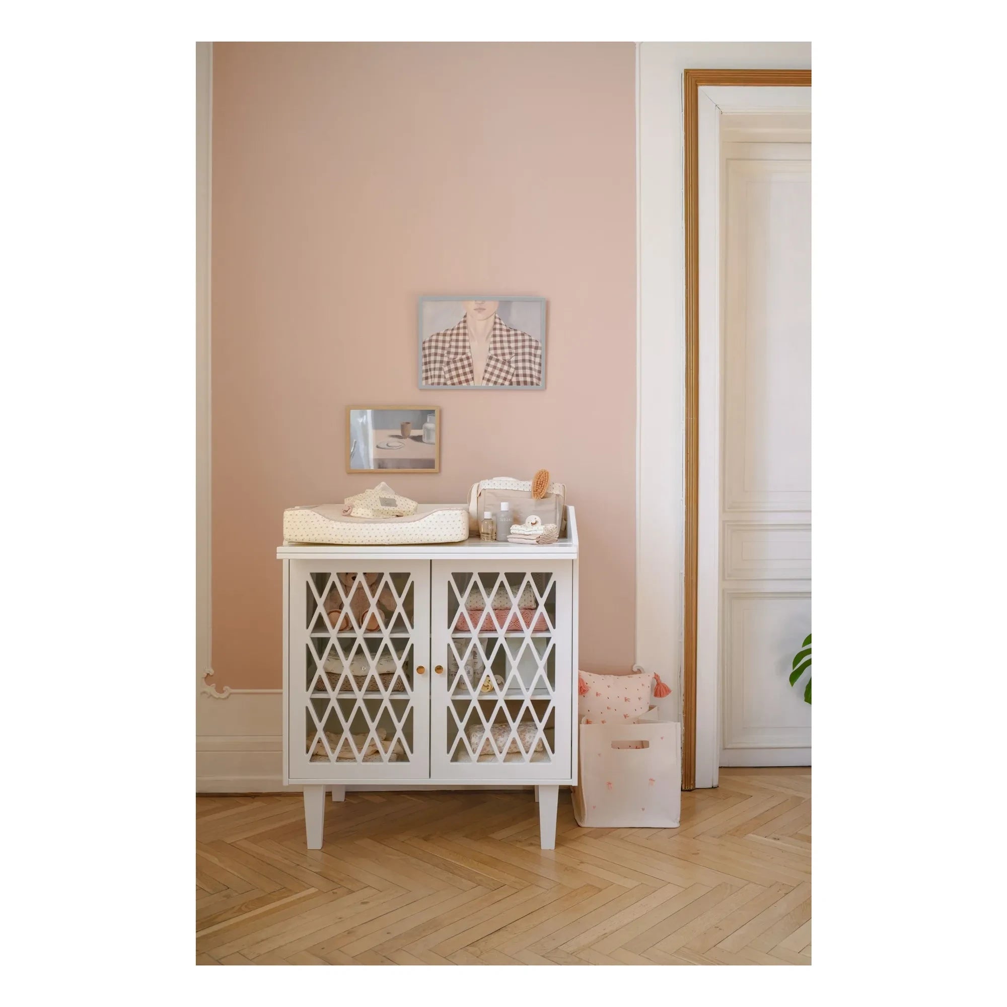 Glass Glass - Storage basket with bow | Beige