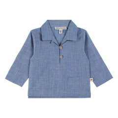 Emile et Ida - Düz Chambray Gömlek | Mavi