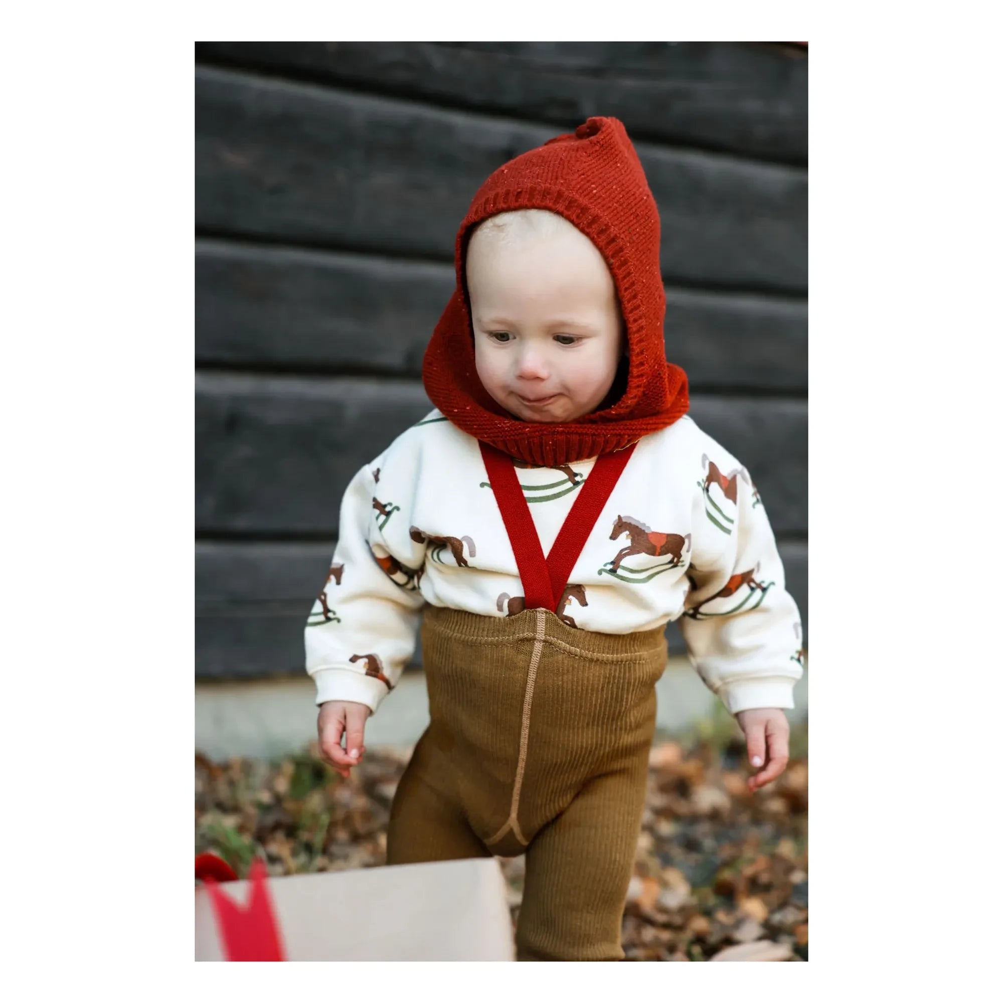 Silly Silas - Christmas Organic Cotton Tights | Olive Green