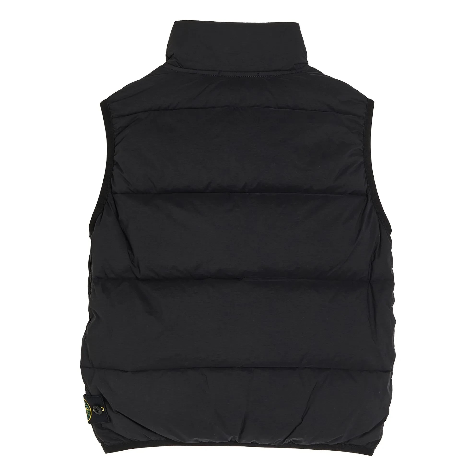 Stone Island - Logolu Kolsuz Şişme Yelek | Siyah