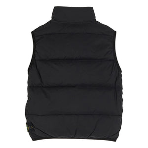 Stone Island - Logolu Kolsuz Şişme Yelek | Siyah