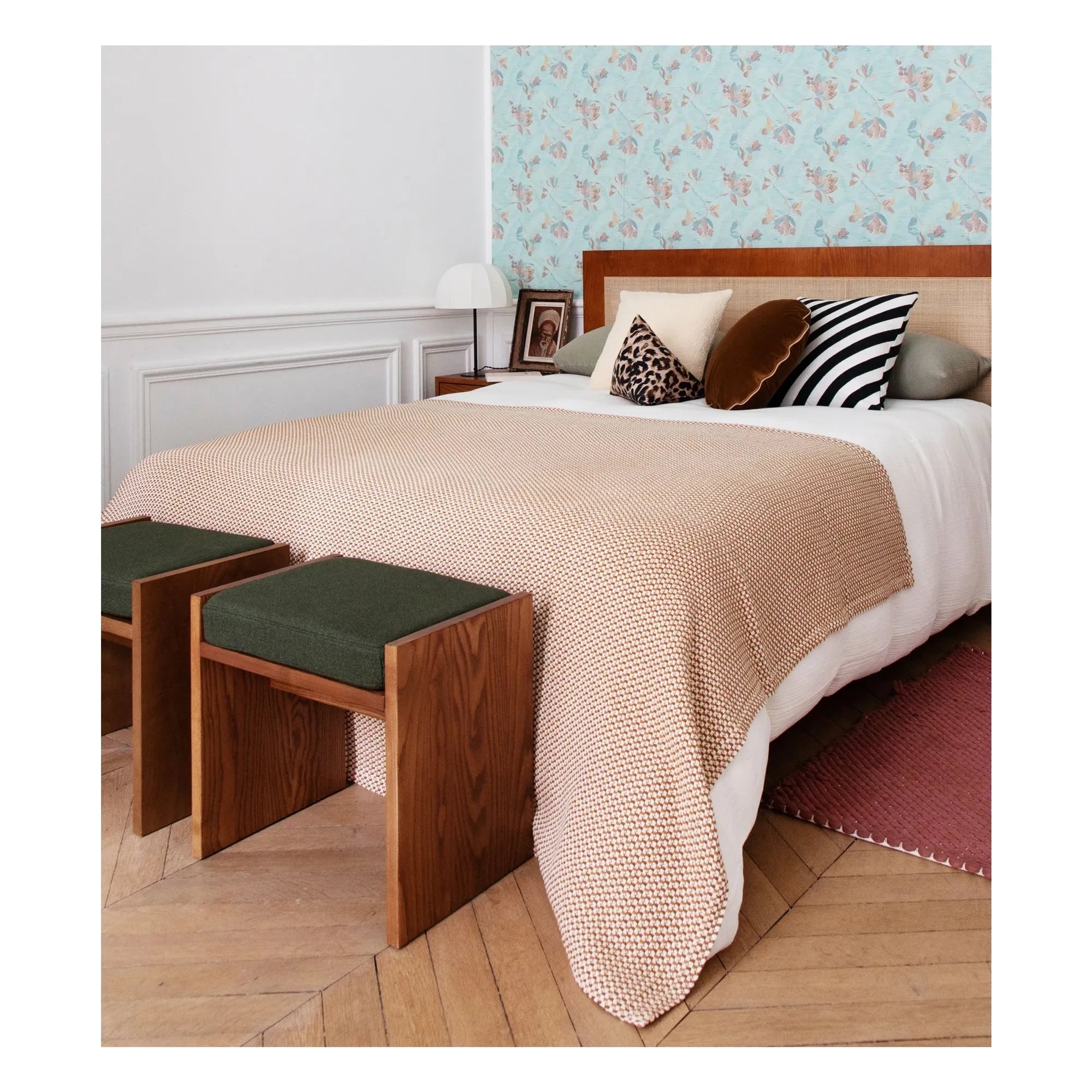 The Socialite Family - Miuccia Baumwoll-Jacquard-Tagesdecke | Karamell