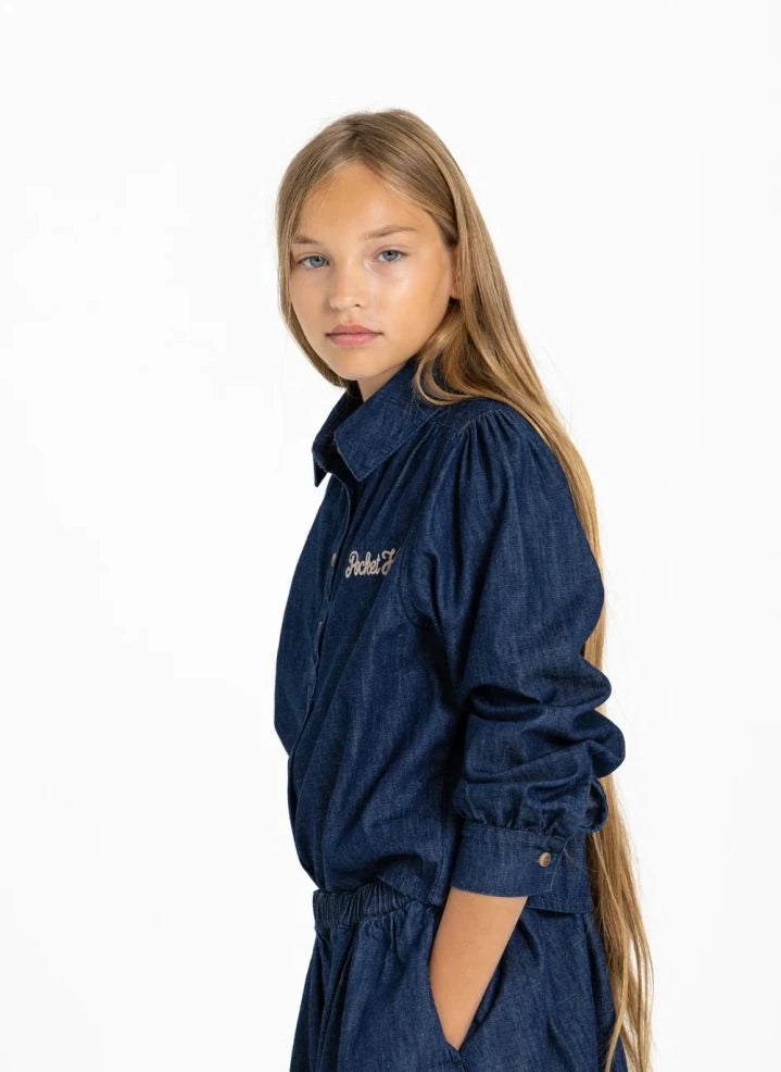 Smallable Kid - Denim Linie Bluse | Denim brut
