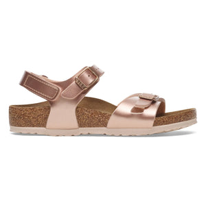 BIRKENSTOCK - Rio AS Çocuk Birko-Flor Kız Sandaletleri | Champagne Rosé