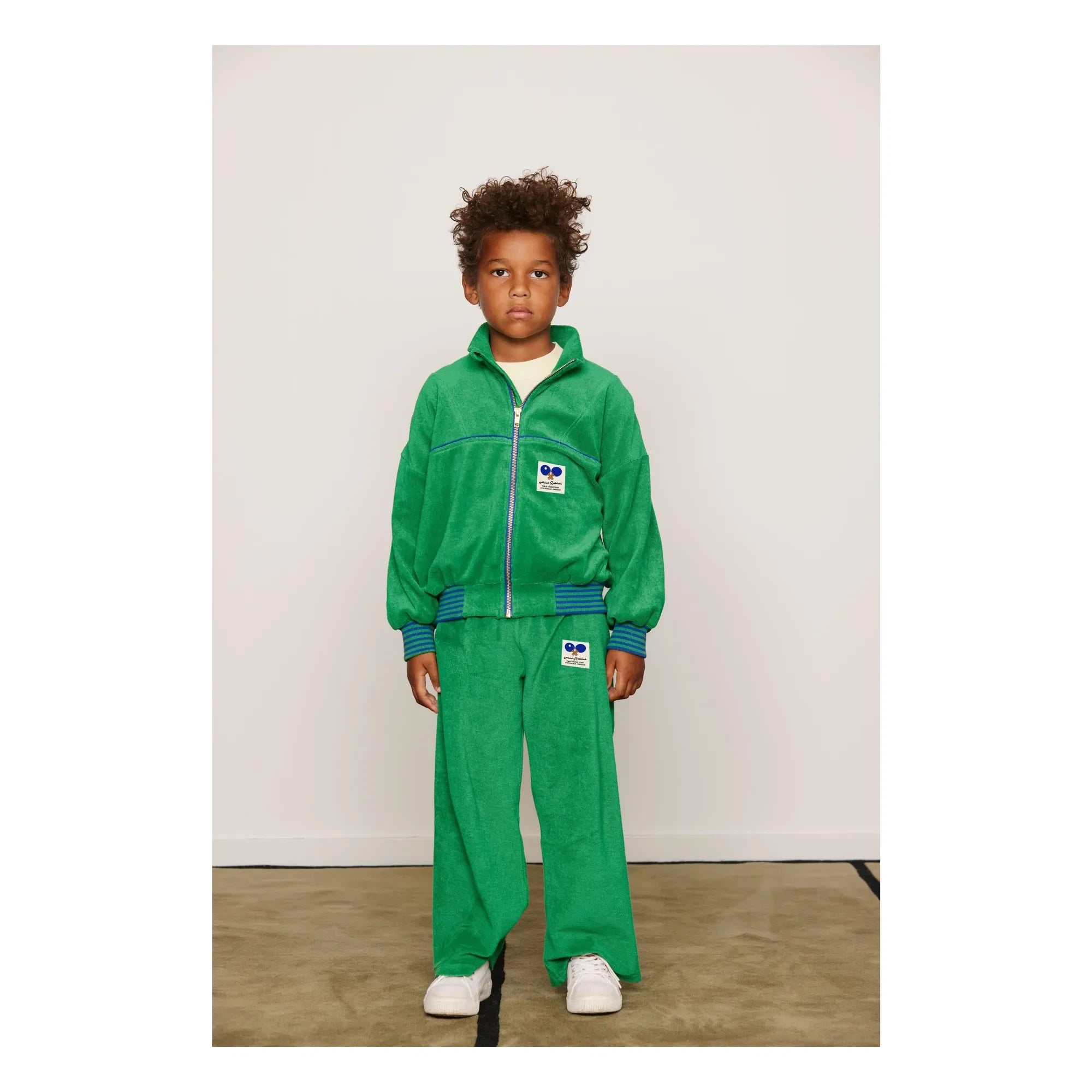 Mini Rodini - Organische Baumwolle Handtuch Reißverschluss Sweatshirt | Grün