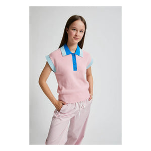 Indee - Valor mesh polo tişört | Pembe