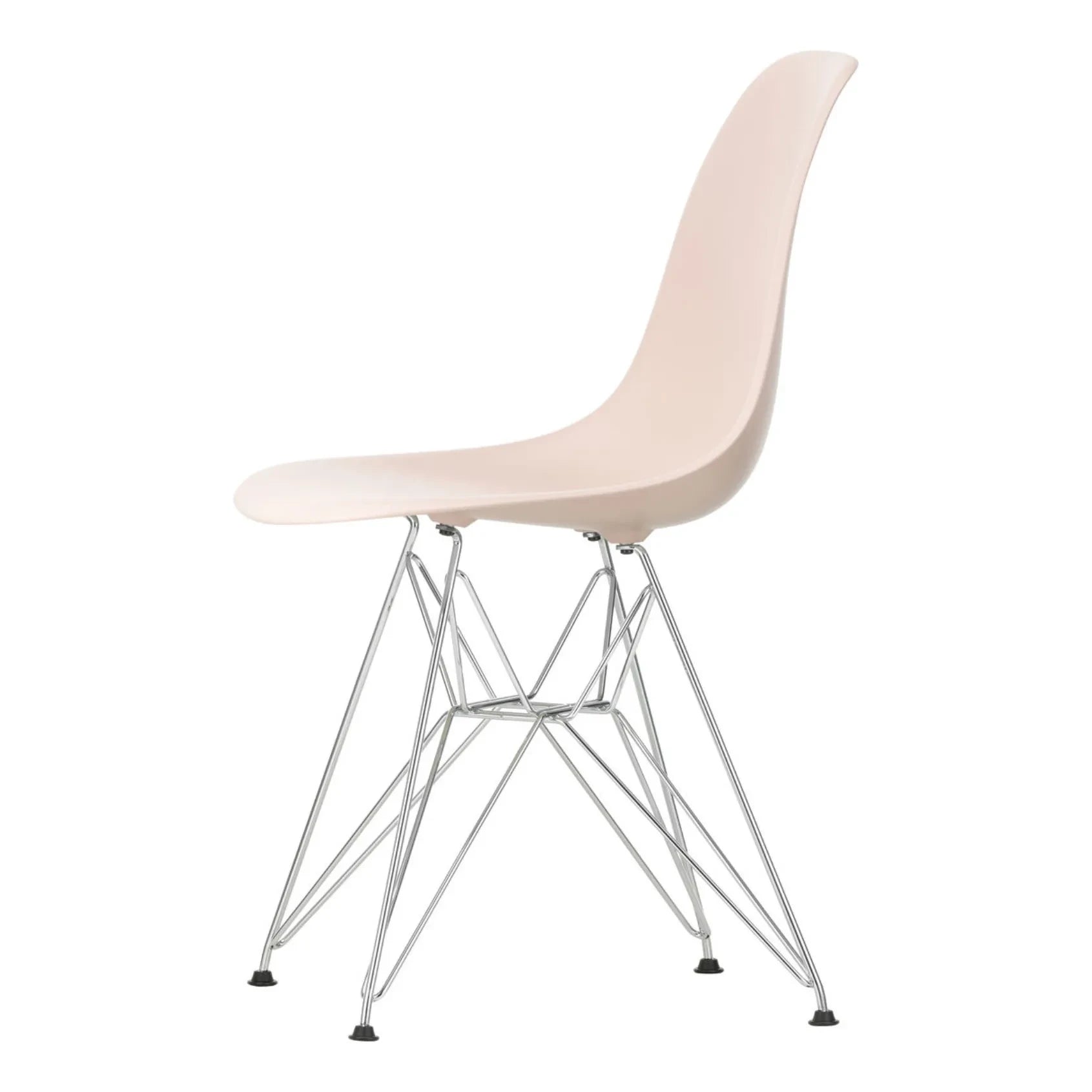 Vitra - DSR Plastik sandalye - krom çerçeve - Charles & Ray Eames | Yumuşak pembe