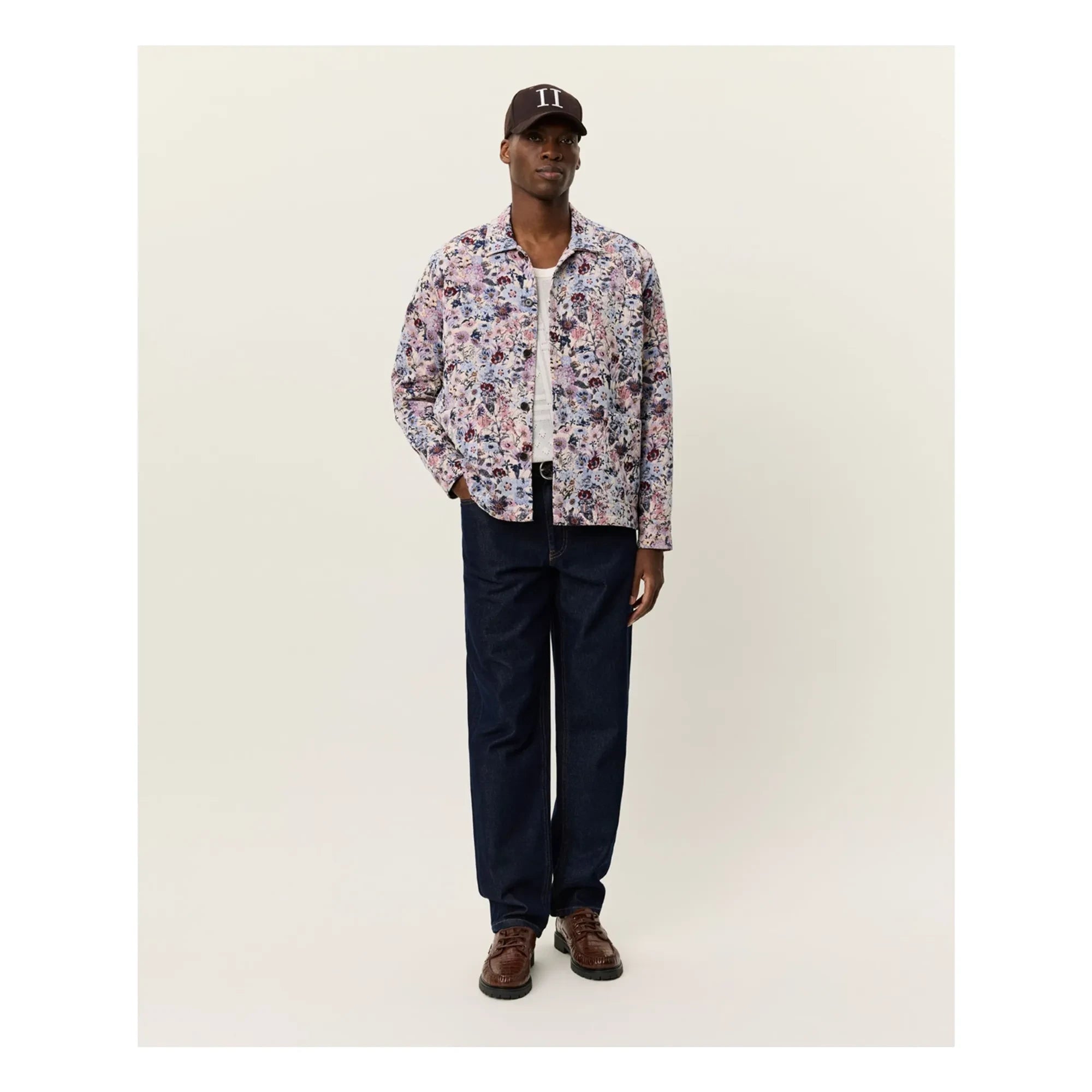 Les Deux - Hugh Jakarlı Pamuk Çiçekli Overshirt | Rose Ivory