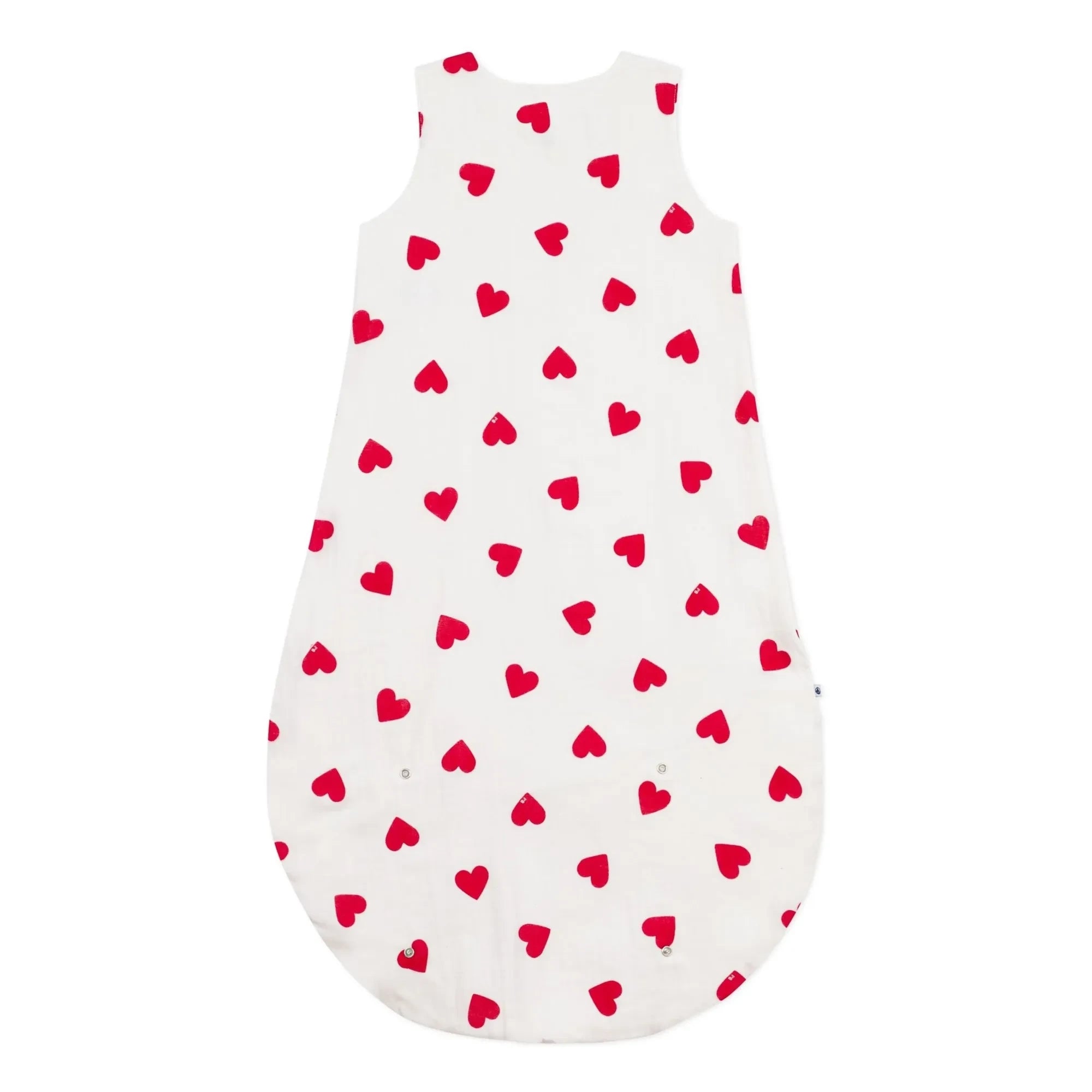 Petit Bateau - Cotton Gown with Hearts | White