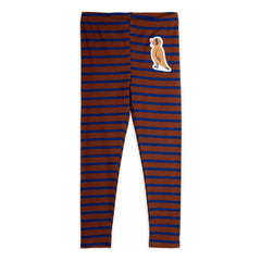 Mini Rodini - Bird Pattern Organic Cotton Leggings | Brown