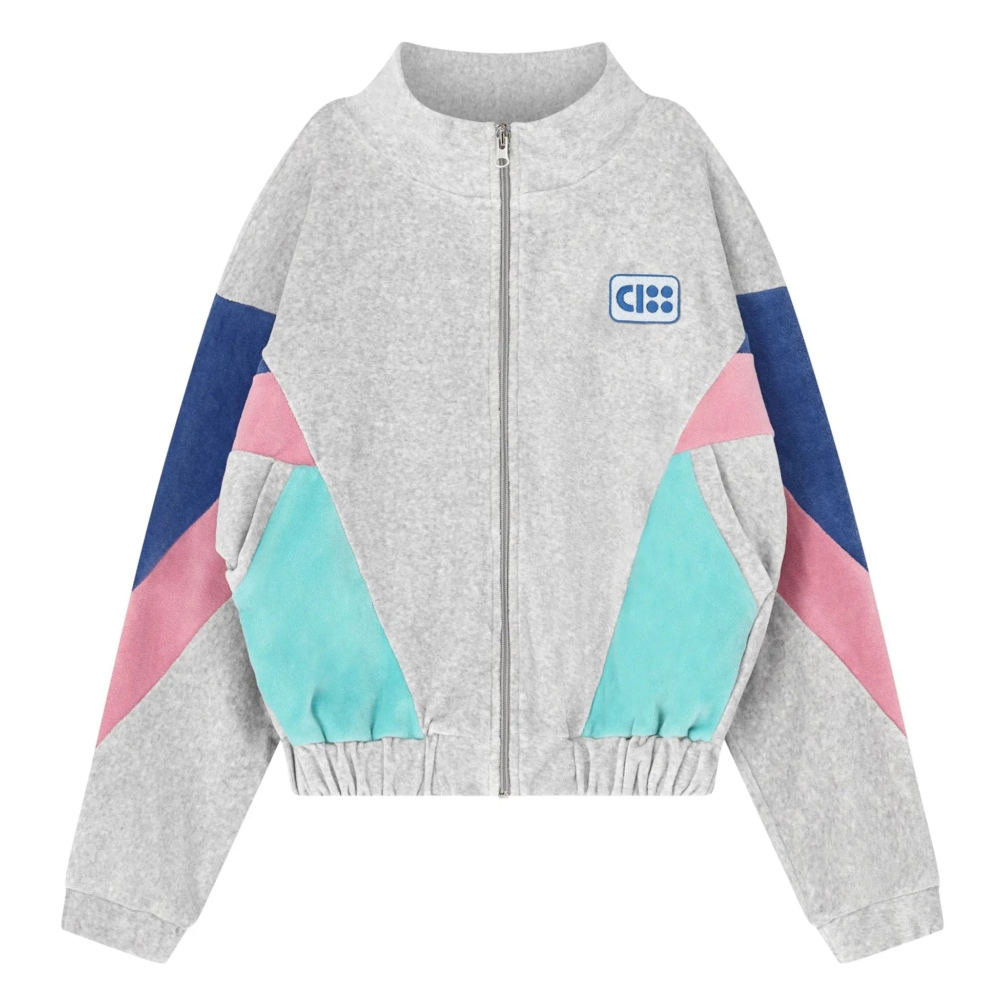 Cos I Said So - Farbblock-Jacke aus Bio-Baumwolle | Graumeliert