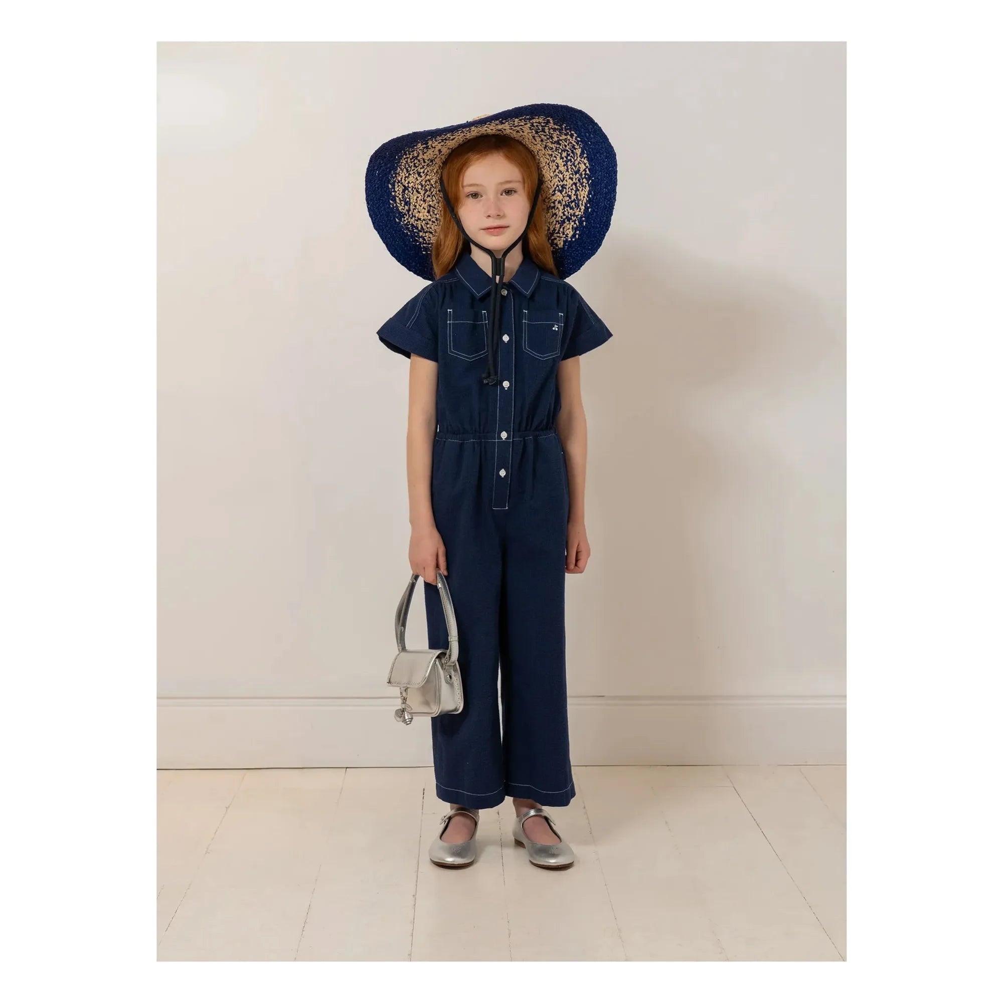 Bonpoint - Denim Lania organik pamuklu tulum | İndigo mavi
