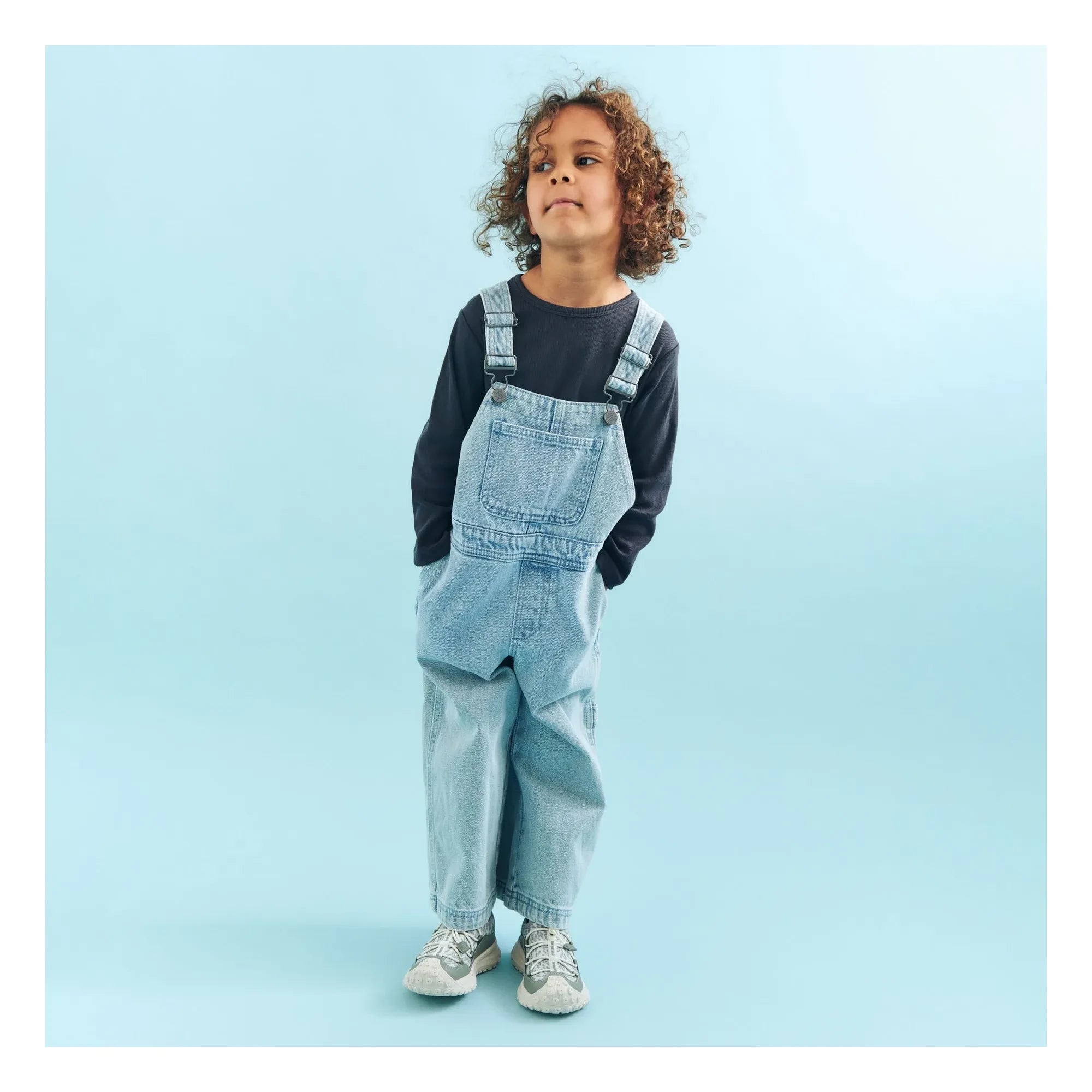 Wheat - Denim Marley Organik Pamuk Salopetler | Açık Mavi