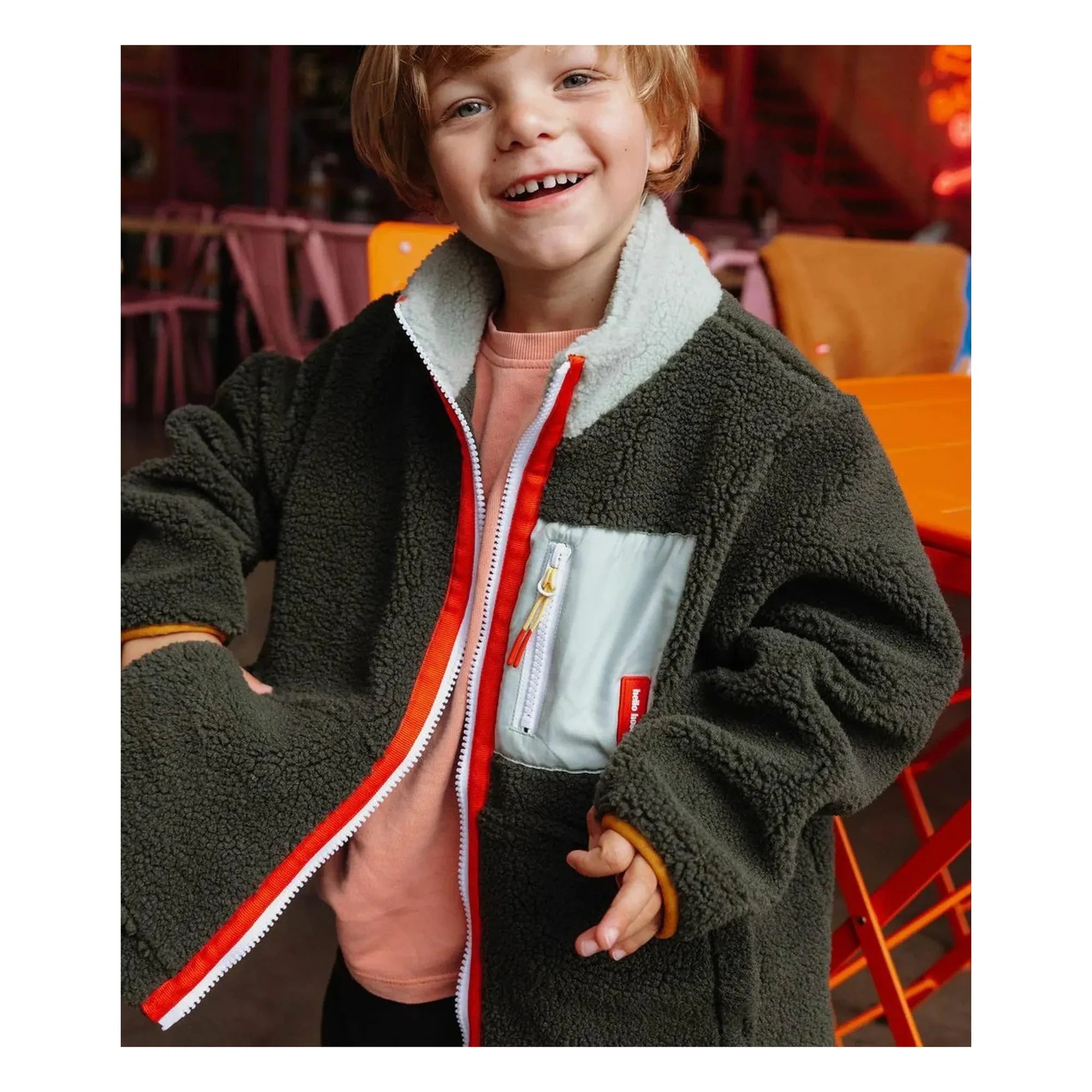 Hello Hossy - Forest Fleece Ceket | Koyu haki