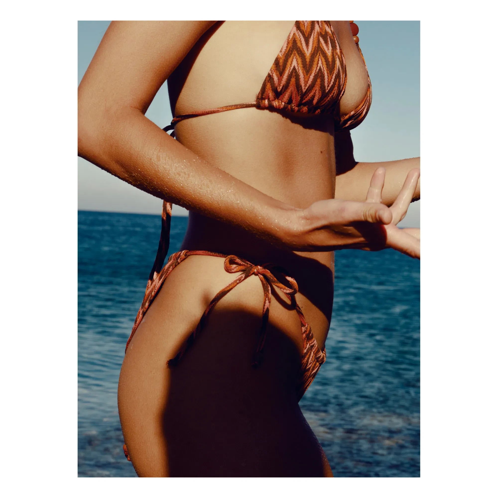 Icone - Brigitte Chevron Bikinioberteil | Pfirsich