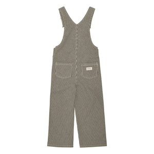 Brunobruno Nation - Harry Organic Cotton Striped Jumpsuit | Dark green